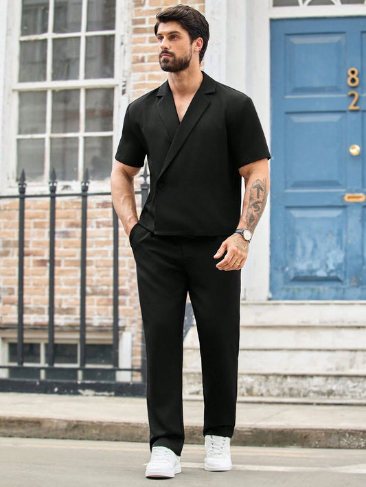 Ensemble noir 2 pièces pour homme 1