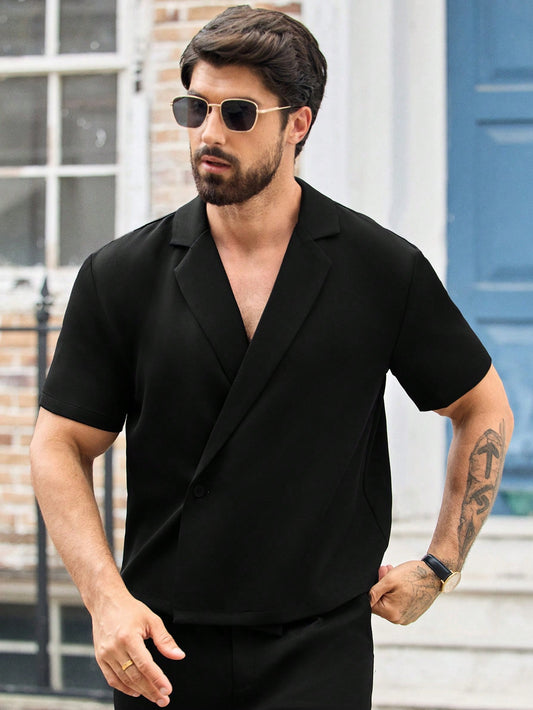Ensemble 2 pièces pour homme,tenue d'été décontractée