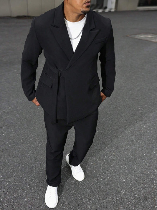 Ensemble noir style gentleman .