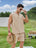 Ensemble haut sans manches et short  en coton pour Hommes